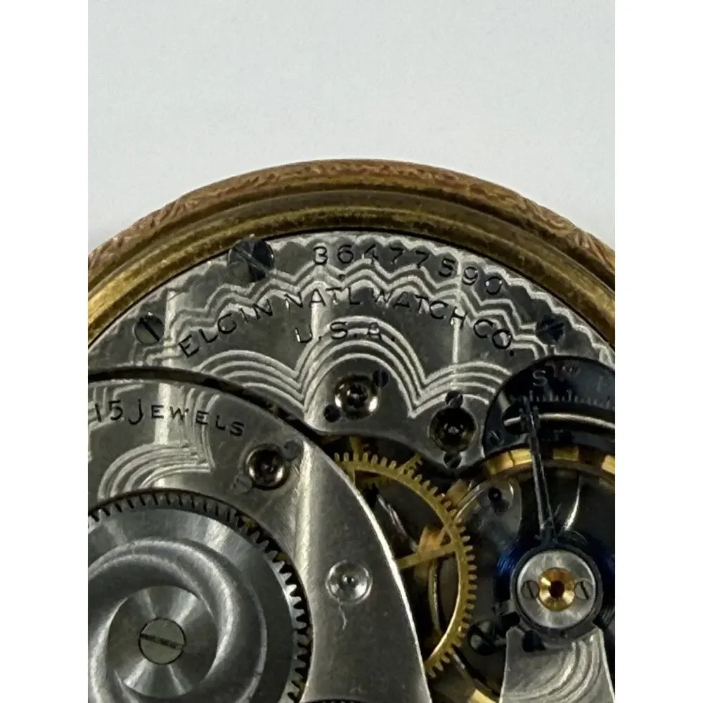 1937 ELGIN POCKET WATCH MOVEMENT 36477590 GRADE: 315 12s 15j